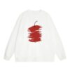 Creative Apple Print Comfortable Sweatshirt – White