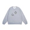 Retro Puppy Print Sweatshirt — Heather Gray