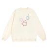 Dopamine Star-Print Sweatshirt — Creamy Apricot