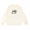 Sketch-Style Puppy Print Sweatshirt — Creamy Apricot